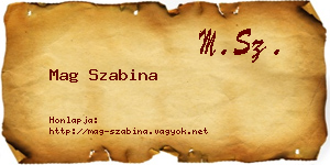 Mag Szabina névjegykártya