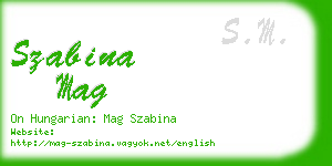 szabina mag business card